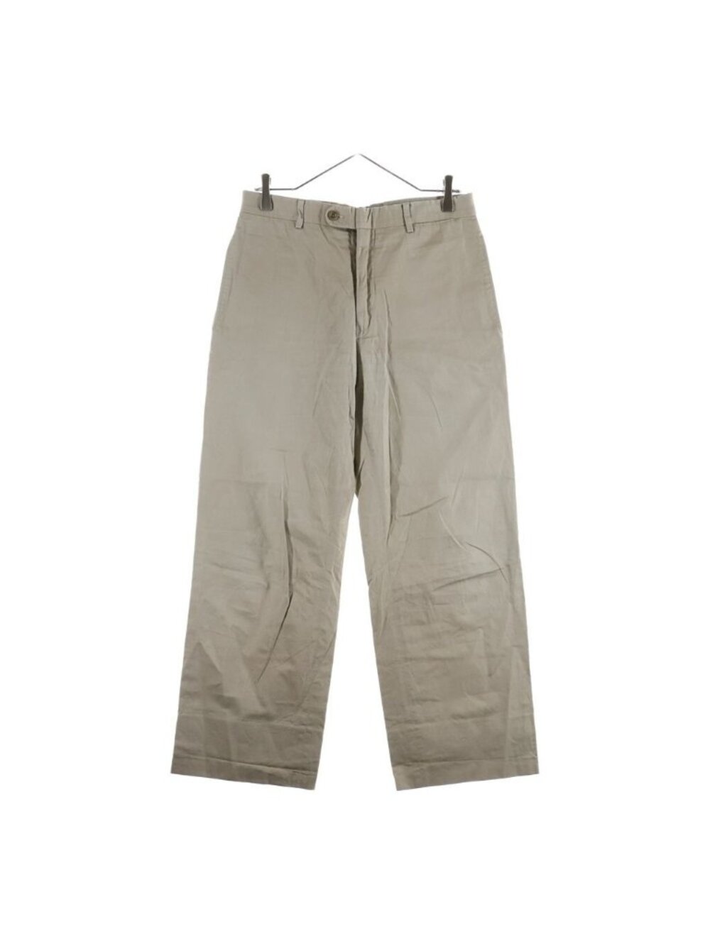 Hermes Cotton Wide Work Pants Chinos Beige
